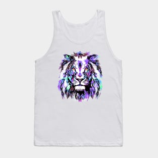 Colorful Lion Head - Realistic Lion Eyes Tank Top